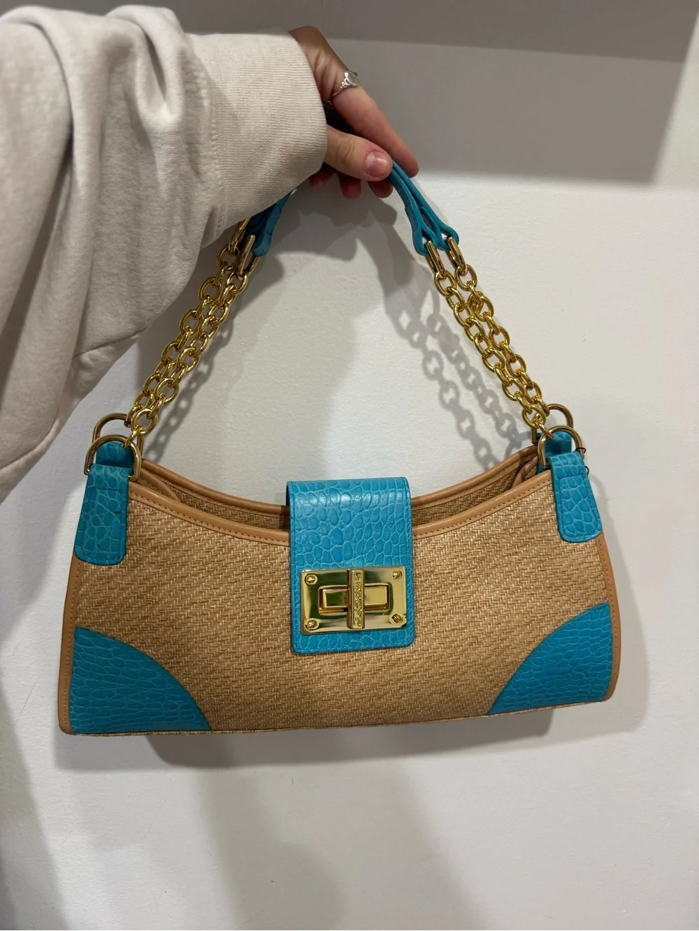 Vintage Ralph Lauren woven shoulder bag